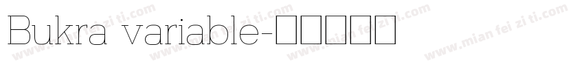 Bukra variable字体转换